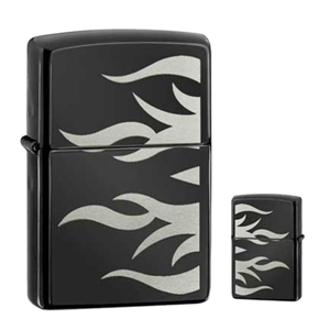 Bật lửa Zippo Edged Flames Ebony