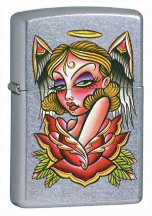 Bật lửa Zippo Evil Angel Street Chrome