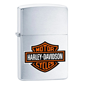 Bật lửa Zippo Harley Davidson Logo Brushed Chrome