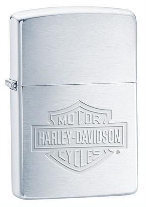 Bật lửa Zippo Harley Davidson Logo Brushed Chrome