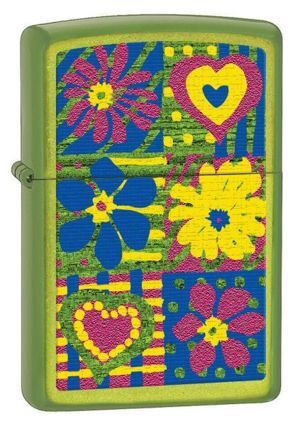 Bật lửa Zippo Hearts and Flowers Lurid