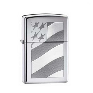 Bật lửa Zippo Old Glory High Polish Chrome