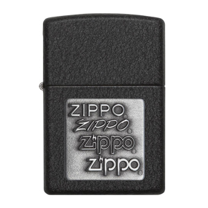 Bật lửa Zippo Pewter Emblem Black Crackle