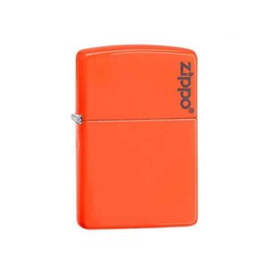 Bật lửa Zippo plain with logo neon orange matte – 28888zl