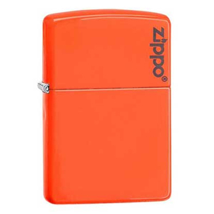 Bật lửa Zippo plain with logo neon orange matte – 28888zl