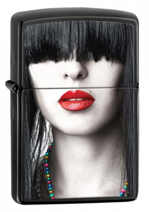 Bật lửa Zippo Red Lips Ebony