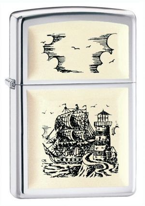 Bật lửa Zippo Scrimshaw Ship