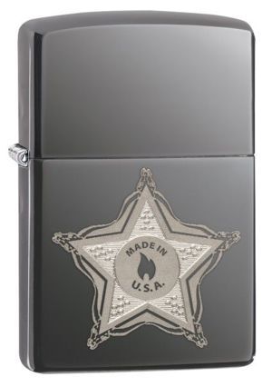 Bật lửa Zippo Skull Badge Black Ice®