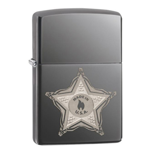 Bật lửa Zippo Skull Badge Black Ice®