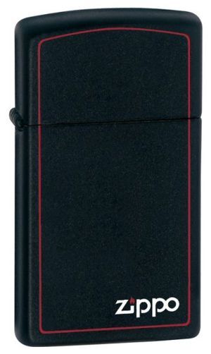 Bật lửa Zippo Slim Black Matte with Red Border