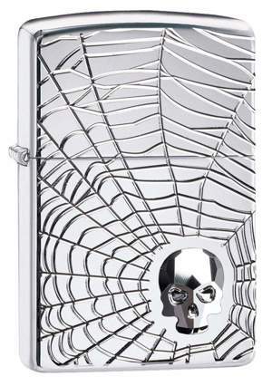 Bật lửa Zippo Spider Web Skull Design