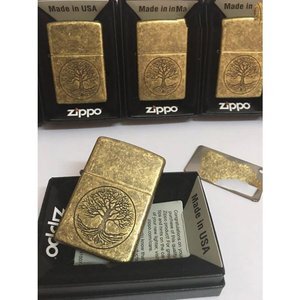 Bật lửa Zippo Tree of Life Antique Brass