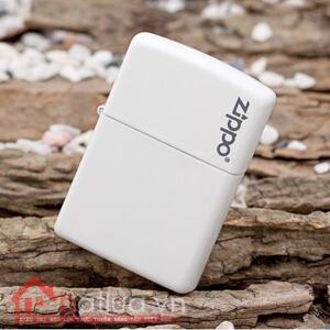 Bật Lửa Zippo White Matte with Logo