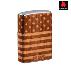 Bật Lửa Zippo WOODCHUCK USA American Flag Wrap