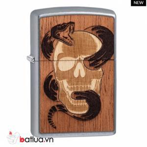 Bật Lửa Zippo WOODCHUCK USA Skull & Snake