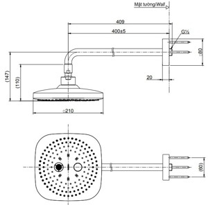 Bát sen tắm Toto TBW02004A