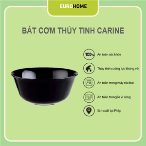 Bát thủy tinh Luminarc Carine đen H4998 12cm