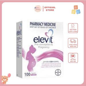 Viên uống bổ sung vitamin và khoáng chất cho phụ nữ mang thai Bayer Elevit 100 viên