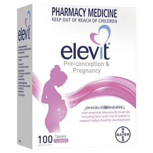 Viên uống bổ sung vitamin và khoáng chất cho phụ nữ mang thai Bayer Elevit 100 viên
