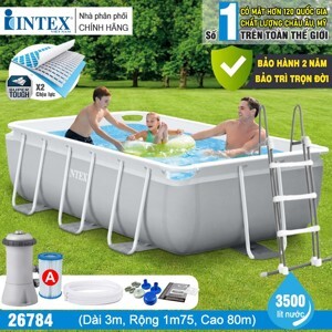 Bể bơi khung kim loại chịu lực Intex 26784 - 3m