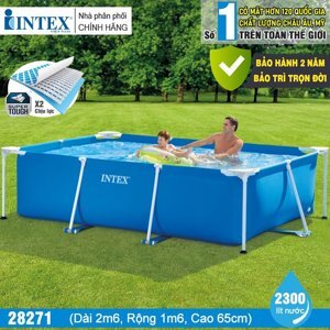 Bể bơi khung kim loại chữ nhật Intex 28271