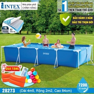 Bể bơi khung kim loại chữ nhật Intex 28273