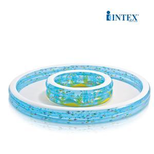 Bể bơi phao 2 vòng có vòi phun mưa Intex 57143