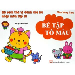 Bé tập tô màu - Màu vàng cam