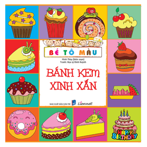 Bé tô màu - Bánh kem xinh xắn