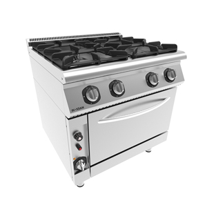 Bếp âu 4 họng có lò nướng Inoksan INO-7KG