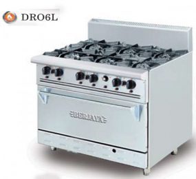 Bếp âu 6 họng có lò nướng Berjaya DRO 6L