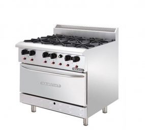 Bếp âu 6 họng có lò nướng Berjaya DRO6-17