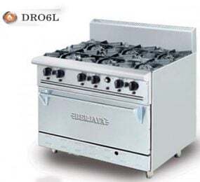 Bếp âu 6 họng có lò nướng Berjaya DRO 6L