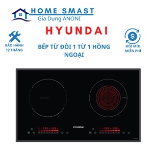 Bếp từ hồng ngoại âm 2 vùng nấu Huyndai HDE-1201