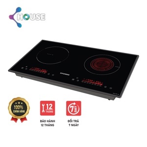 Bếp từ hồng ngoại âm 2 vùng nấu Huyndai HDE-1201