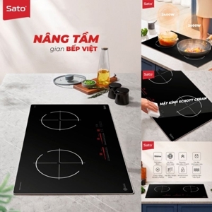 Bếp điện từ âm 2 vùng nấu Sato IH686Plus