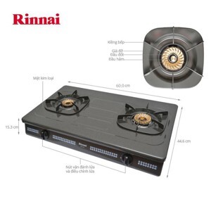 Bếp gas Rinnai RV367G (RV-367G) - Bếp đôi