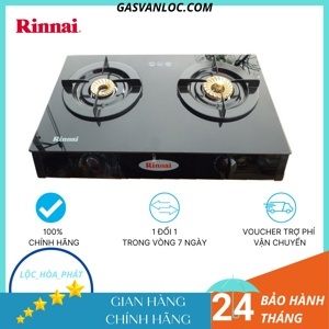 Bếp gas dương Rinnai RV6Double Glass B - Bếp đôi, Màu B/ L/ SP