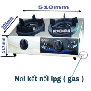 Bếp gas 2 lò công nghiệp khè Sogo GT-208