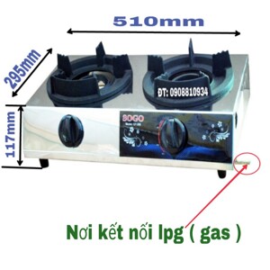 Bếp gas 2 lò công nghiệp khè Sogo GT-208