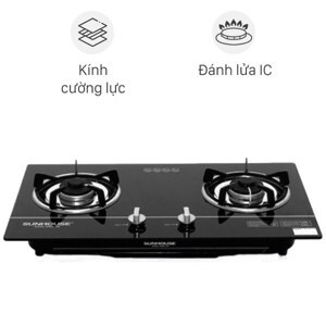 Bếp gas âm kính Sunhouse SHB501MT - Bếp đôi