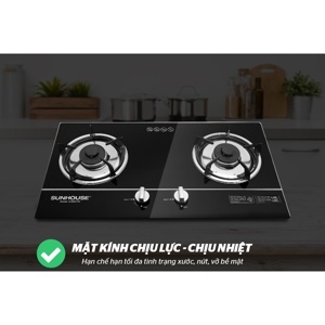 Bếp gas âm kính Sunhouse SHB501MT - Bếp đôi