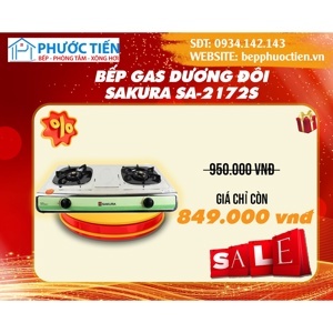 Bếp gas đôi dương Sakura SA-2172S