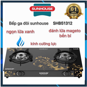 Bếp gas đôi inox Sunhouse SHB2016