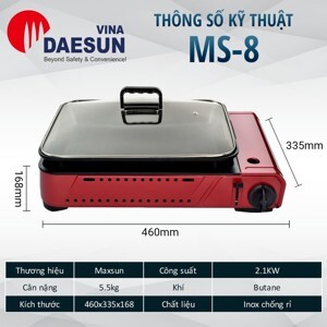 Bếp gas du lịch Maxsun MS-8