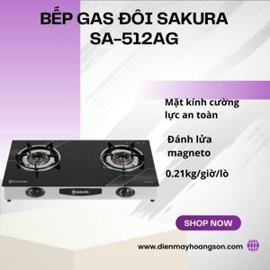 Bếp gas dương đôi Sakura SA-512AG