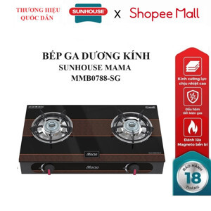 Bếp gas dương kính Sunhouse Mama MMB0788-SG
