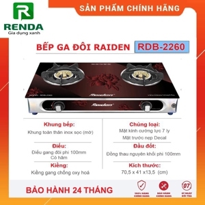 Bếp gas dương Raiden RDB-2260