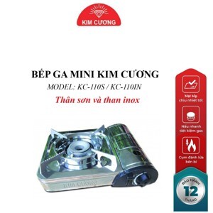 Bếp gas mini Kim Cương thân inox KC110 IN
