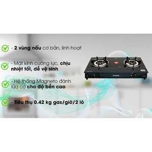 Bếp gas Sakura SA-695SG - bếp đôi